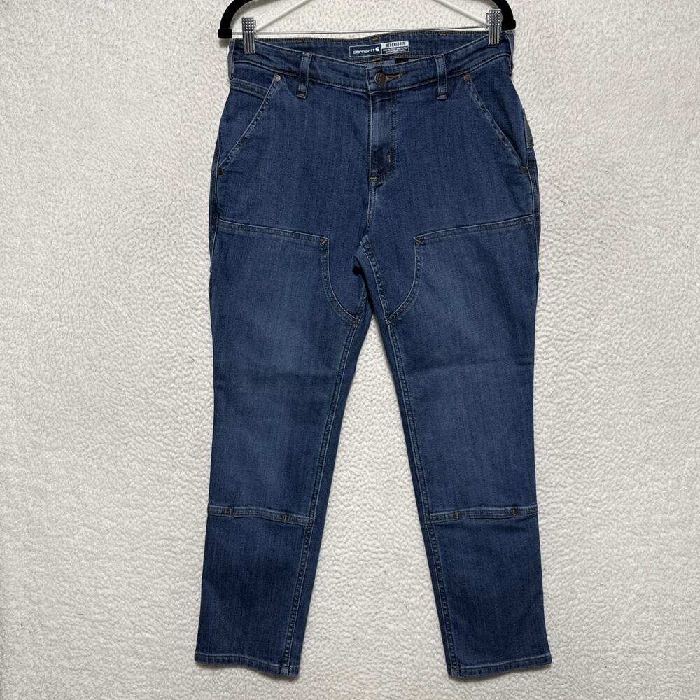 Carhartt Rugged Flex® Relaxed Fit Double-Front Jeans Womens Size 8 Short NWT